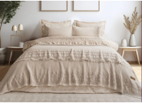 Постільна білизна Washed Cotton Saheser - Romano Bej з покривалом (Turkey), євро